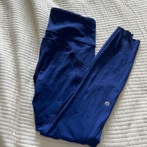Lululemon fast and free Deep Blue High-Rise Leggings